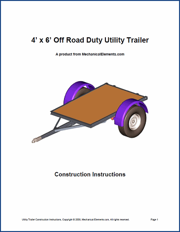 Plans Cover Sheet - Off Road Trailer