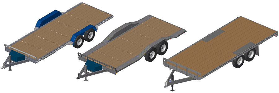 Versions of Trailer Frame Around The Wheels